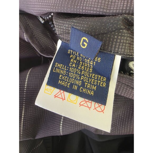 Sunice Y2K Reversible Golf Pullover Jacket Mens L Black/Gray Stripe Windbreaker - Picture 12 of 14